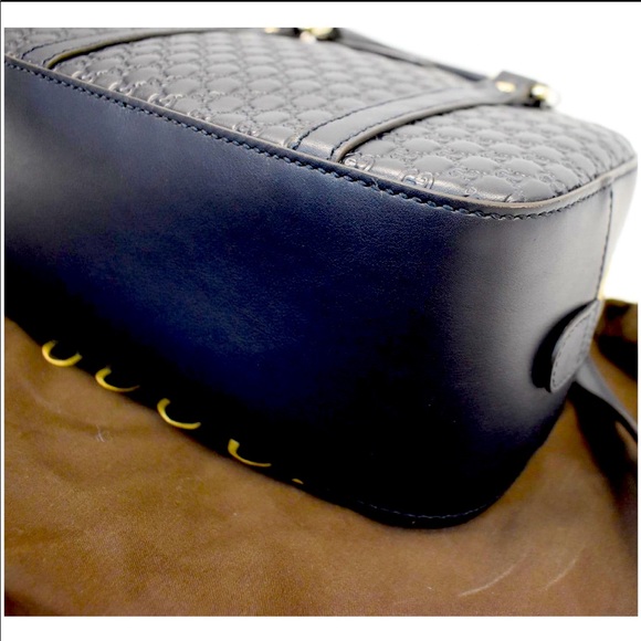 🆕💯% Auth Gucci Navy Blue Satchel Microguccissima Bag - Picture 13 of 15